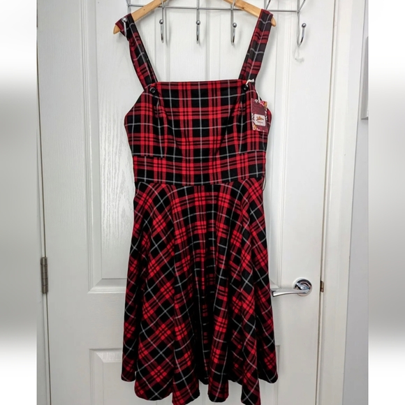 Joe Browns Dresses & Skirts - Joe Browns Red/Black Tartan Pinafore Dress Size 14 UK  New with Tags
